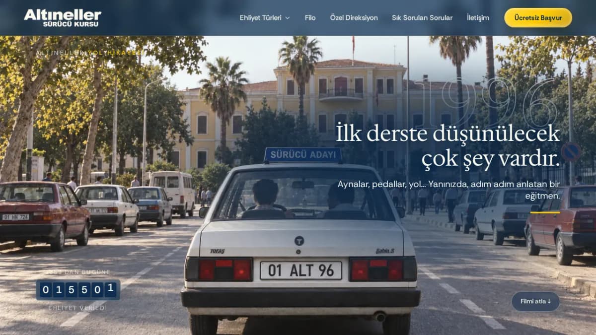 Altıneller Kursları Website önizleme